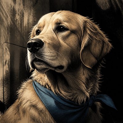 Graphic Novel Art pet portrait example