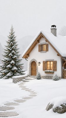 Minimalist Interior Design Christmas card example