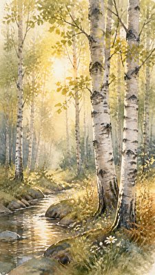 Storybook Watercolor wall art print example