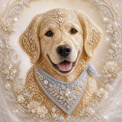 Bridal Jewelry Design pet portrait example