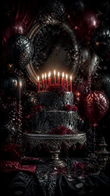 Gothic Fashion Design birthday card example