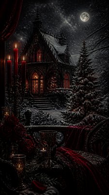 Vampirecore Aesthetic Christmas card example