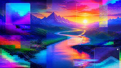 Post-Internet Art Style desktop wallpaper example