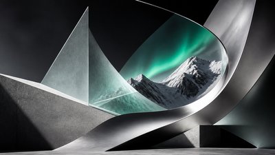 Modern Abstract Sculpture Art Style banner example