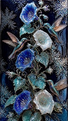 Crystalline Glaze Ceramic Art Style phone case design example