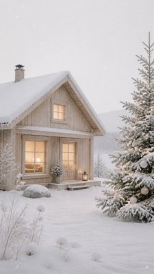 Scandinavian Furniture Art Christmas card example