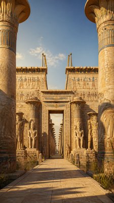Ancient Egyptian Architecture wall art print example