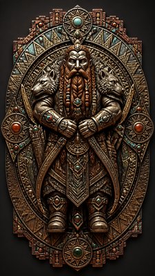 Ethnic Tribal Jewelry Design tabletop character portrait example