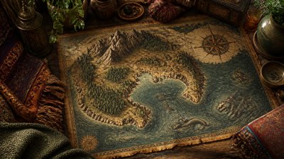 Bohemian Interior Design fantasy map example