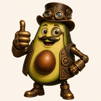 Steampunk Art Style sticker example