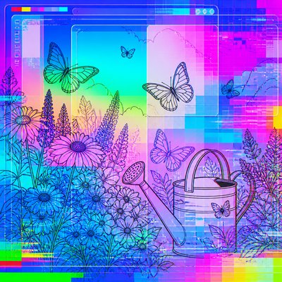 Post-Internet Art Style coloring page example