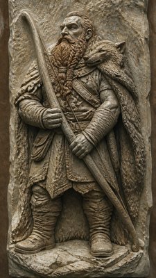 Stone Carving Sculpture Art Style tabletop character portrait example