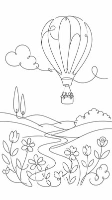 Single Line Minimalism Art Style greeting card example