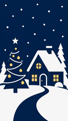 Minimalist Geometric Art Christmas card example