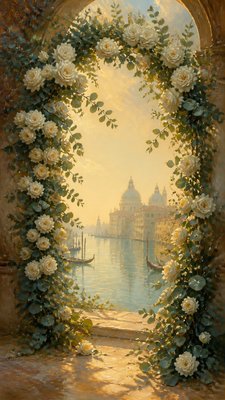 Venetian Colorism Renaissance Art Style wedding invitation example