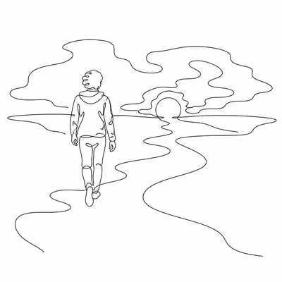 Single Line Minimalism Art Style album cover example