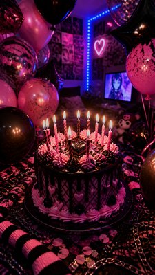 E-Girl Aesthetic birthday card example
