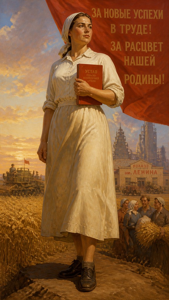 full-length portrait of an elegant figure — Socialist Realism Art Style