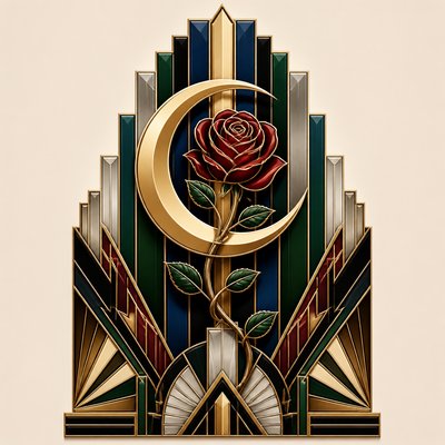 Art Deco Architecture Art tattoo design example