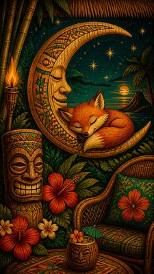 Tiki Aesthetic baby announcement example