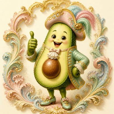 Rococo Classical Art Style sticker example