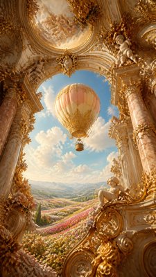 Baroque Architecture greeting card example
