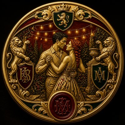 Signet & Heraldic Jewelry Design couple portrait example