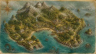 Cottage Vernacular Architecture fantasy map example
