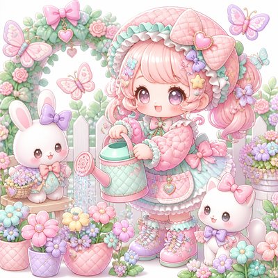 Kawaii Fashion Style coloring page example