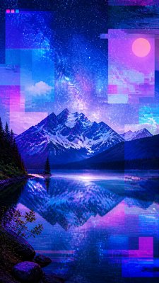 Post-Internet Art Style phone wallpaper example