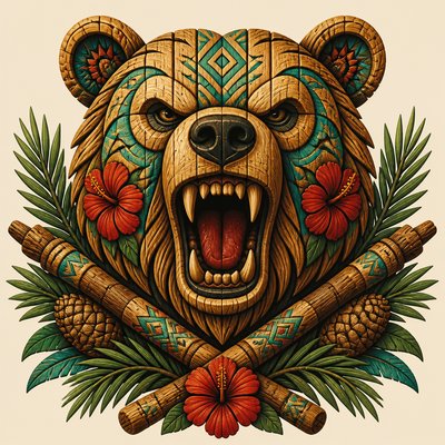 Tiki Aesthetic t-shirt design example