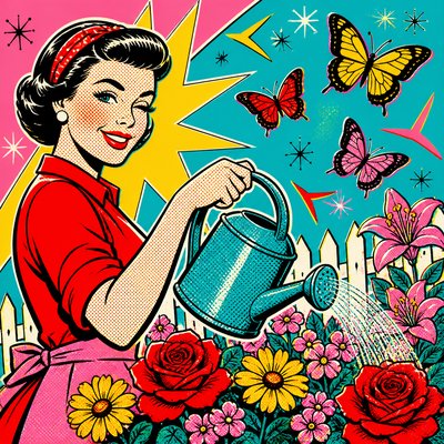 Retro Pop Art Style coloring page example