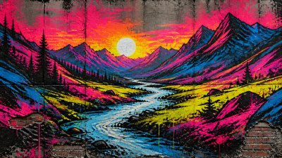 Street Art Style desktop wallpaper example