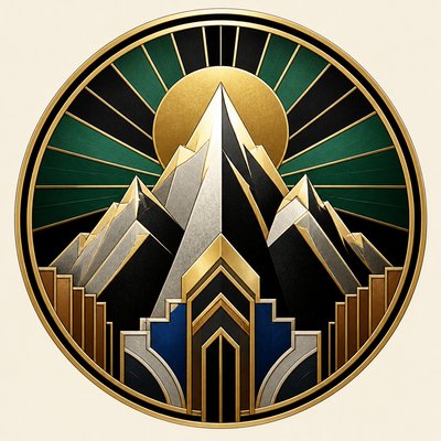 Art Deco Architecture Art logo concept example