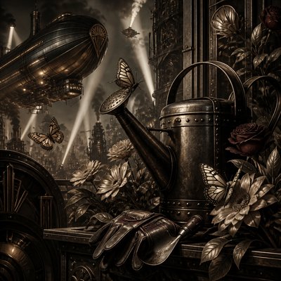 Dieselpunk Aesthetic coloring page example