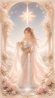 Light Feminine Aesthetic tarot card example