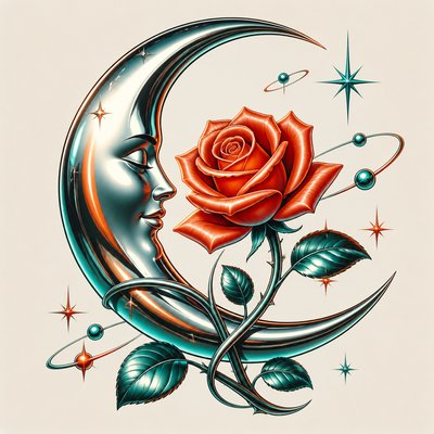 Retro Futurism Sci-Fi Art tattoo design example