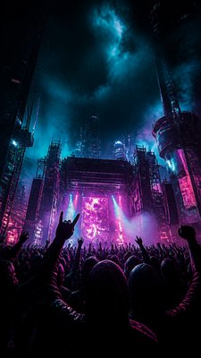 Cyberpunk Sci-Fi Art flyer example