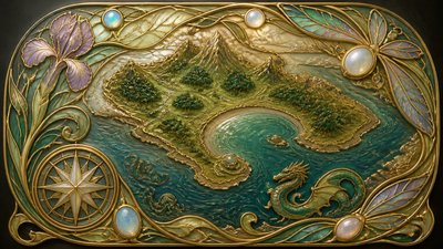 Art Nouveau Jewelry Design fantasy map example