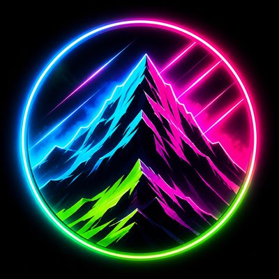 Neon Pop Art Style logo concept example