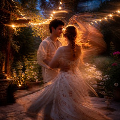 Long Exposure Photography Style couple portrait example