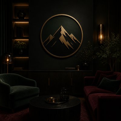 Dark Moody Interior Design logo concept example