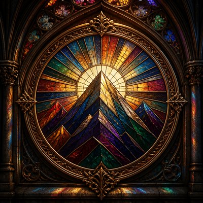 Gothic Cathedral Art logo concept example