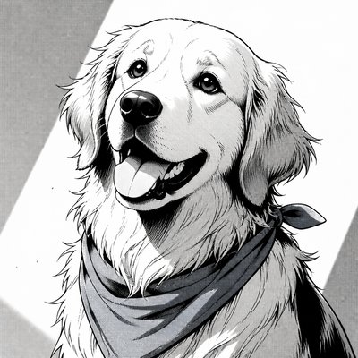 Manga Art Style pet portrait example