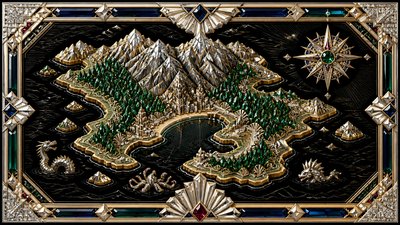 Art Deco Jewelry Design fantasy map example