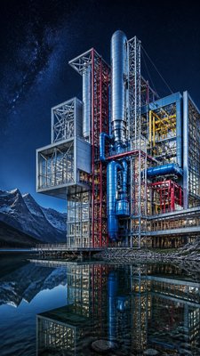 High-Tech Architecture phone wallpaper example