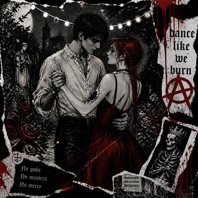 Gothic Punk Art couple portrait example