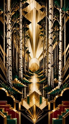 Art Deco Style wall art print example