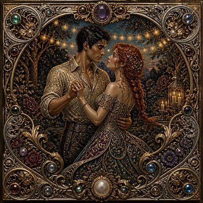 Vintage Jewelry Design couple portrait example