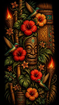 Tiki Aesthetic phone case design example